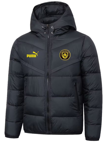 25/26 Man City Black Hooded Cotton Coat 连帽棉衣