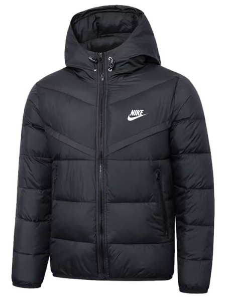 25/26 NK Black Hooded Cotton Coat 连帽棉衣