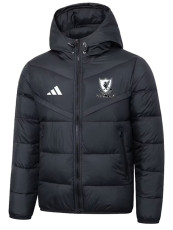 25/26 LIV Black Hooded Cotton Coat 连帽棉衣