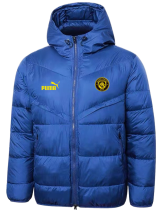 25/26 Man City Gold Logo Blue Hooded Cotton Coat 连帽棉衣