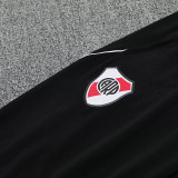 25/26 River Plate Black Half Pull Tracksuit (半拉链)