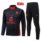 25/26 ACM Black Kids Half Pull Tracksuit #E25198 (半拉链)