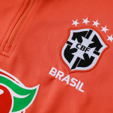 25/26 Brazil Orange Half Pull Tracksuit #B25119 (半拉链)