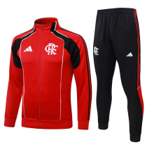 25/26 Flamengo Red & Black Jacket Tracksuit #A25109