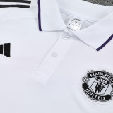 25/26 Man Utd White polo shirts pants suit