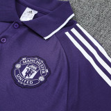 25/26 Man Utd Purple polo shirts pants suit