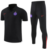25/26 PSG Black polo shirts pants suit(翻领)