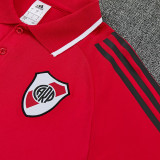 25/26 River Plate Red polo shirts pants suit