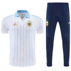 25/26 Argentina White polo shirts pants suit