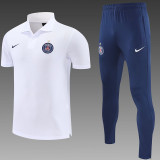 25/26 PSG White polo shirts pants suit