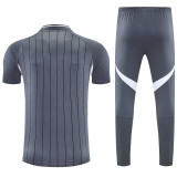 25/26 Bayern Grey Stripe polo shirts pants suit