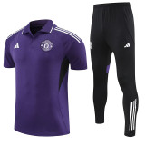 25/26 Man Utd Purple polo shirts pants suit