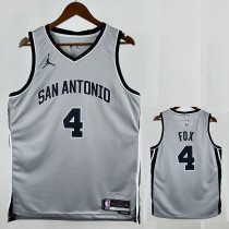 25/26 Sa Spurs FOX #4 Grey Limited Edition Top Quality Hot Pressing NBA Jersey