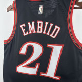 25/26 76ERS EMBIID #21 Black Top Quality Hot Pressing Retro NBA Jersey