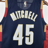 25/26 Cavaliers MITGHELL #45Royal Blue Top Quality Hot Pressing Retro NBA Jersey