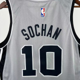 25/26 Sa Spurs SOCHAN #10 Grey Limited Edition Top Quality Hot Pressing NBA Jersey