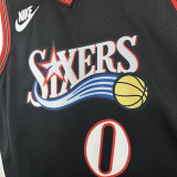 25/26 76ERS MAXEY #0 Black Top Quality Hot Pressing Retro NBA Jersey