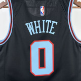 25/26 BULLS WHITE # 0 Black City Edition Top Quality Hot Pressing NBA Jersey