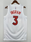 25/26 Raptors INGRAM # 3 White Home Top Quality Hot Pressing NBA Jersey