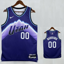 25/26 JAZZ MARKKANEN #00 Purple Top Quality Hot Pressing NBA Jersey
