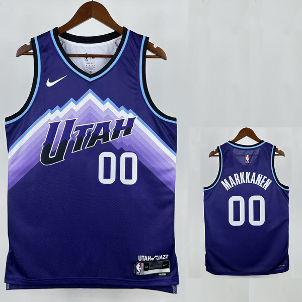25/26 JAZZ MARKKANEN #00 Purple Top Quality Hot Pressing NBA Jersey