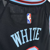 25/26 BULLS WHITE # 0 Black City Edition Top Quality Hot Pressing NBA Jersey