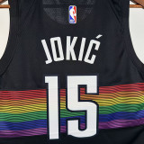 25/26 Nuggets JOKIC #15 Black City Edition Top Quality Hot Pressing NBA Jersey