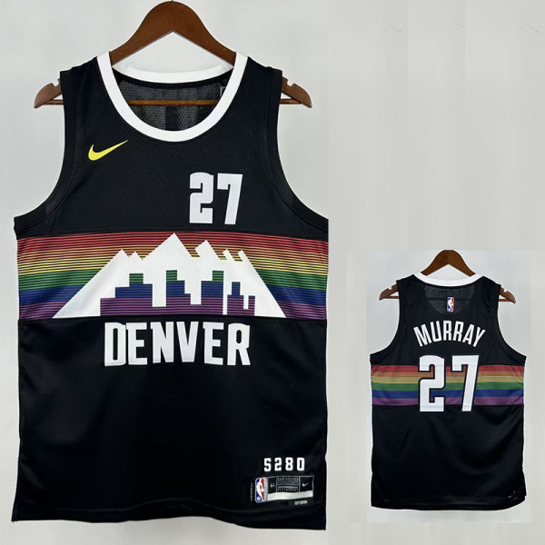 25/26 Nuggets MURRAY #27 Black City Edition Top Quality Hot Pressing NBA Jersey