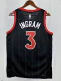 25/26 Raptors INGRAM # 3 Black Flying Man Limited Edition Top Quality Hot Pressing NBA Jersey