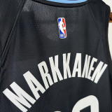 25/26 JAZZ MARKKANEN #00 Black Flying Man Top Quality Hot Pressing NBA Jersey