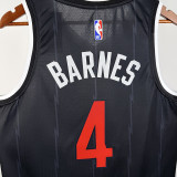 25/26 Raptors BARNES # 4 Black City Edition Top Quality Hot Pressing NBA Jersey