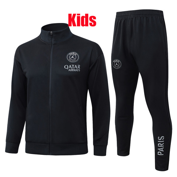 25/26 PSG Jordan Black Kids Jacket Tracksuit #E25228