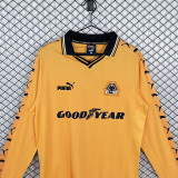 1998/1999 Wolves Home Long Sleeve  Retro Soccer Jersey