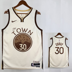 25/26 WARRIORS CURRY # 30 Beige City Edition Top Quality Hot Pressing NBA Jersey