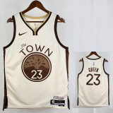 25/26 WARRIORS GREEN # 23 Beige City Edition Top Quality Hot Pressing NBA Jersey