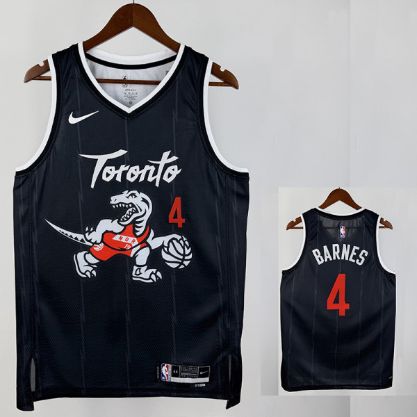 25/26 Raptors BARNES # 4 Black City Edition Top Quality Hot Pressing NBA Jersey