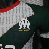 25/26 Marseille Green and White Puzzle Player Version Soccer Jersey