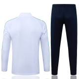 26/276 Marseille White Kids Half Pull Tracksuit #E25222 (童装、半拉链)