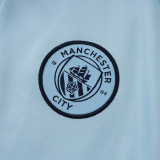 26/27 Man City Sky Blue Kids Half Pull Tracksuit #E25229 (童装、半拉链)