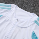 26/27 Argentina White Kids Half Pull Tracksuit ##E26003(童装/半拉链）