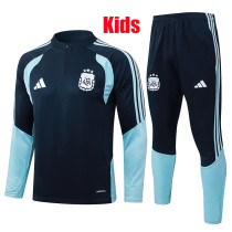 26/27 Argentina Royal Blue Kids Half Pull Tracksuit #E26002(童装/半拉链）