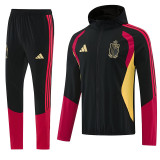 26/27 Belgium Black Hooded Windbreaker Tracksuit