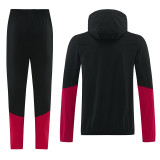 26/27 Belgium Black Hooded Windbreaker Tracksuit