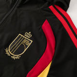 26/27 Belgium Black Hooded Windbreaker Tracksuit