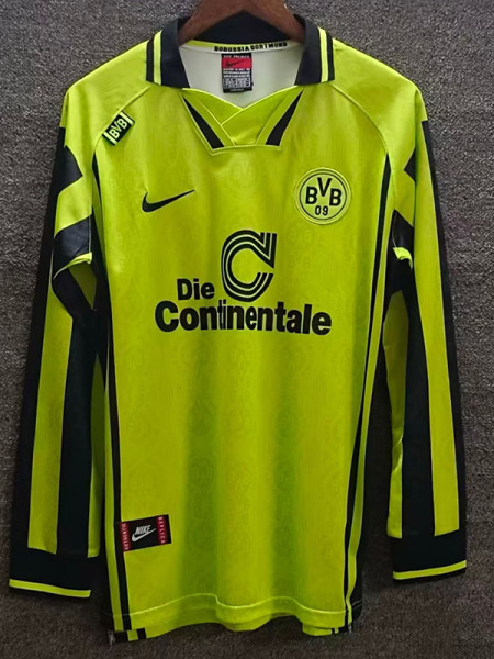 1995/1996 Dortmund Home Long Sleeve Retro Soccer Jers