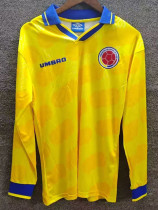 1994 Colombia Home Long Sleeve Retro Soccer Jersey