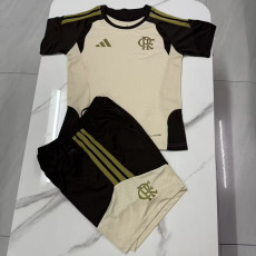 26/27 Flamengo Beige Kids Training Short  Suit#童装