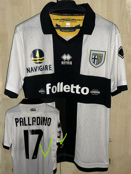 2012/2013 Parma Home Retro Soccer Jersey#17带联赛章