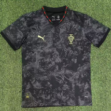 25/26 Portugal Black Training shtirt(Ｖ领)