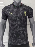 25/26 Portugal Black Training shtirt(Ｖ领)